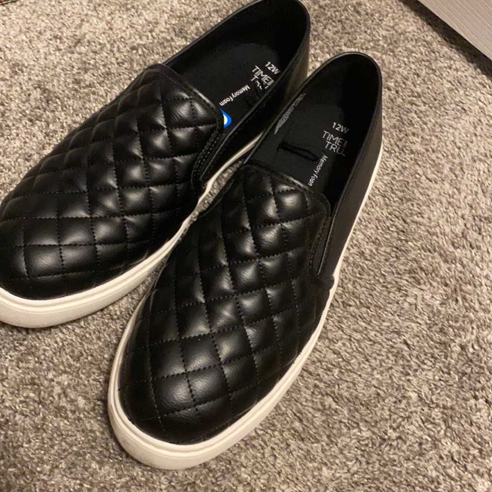 Black slip on shoes